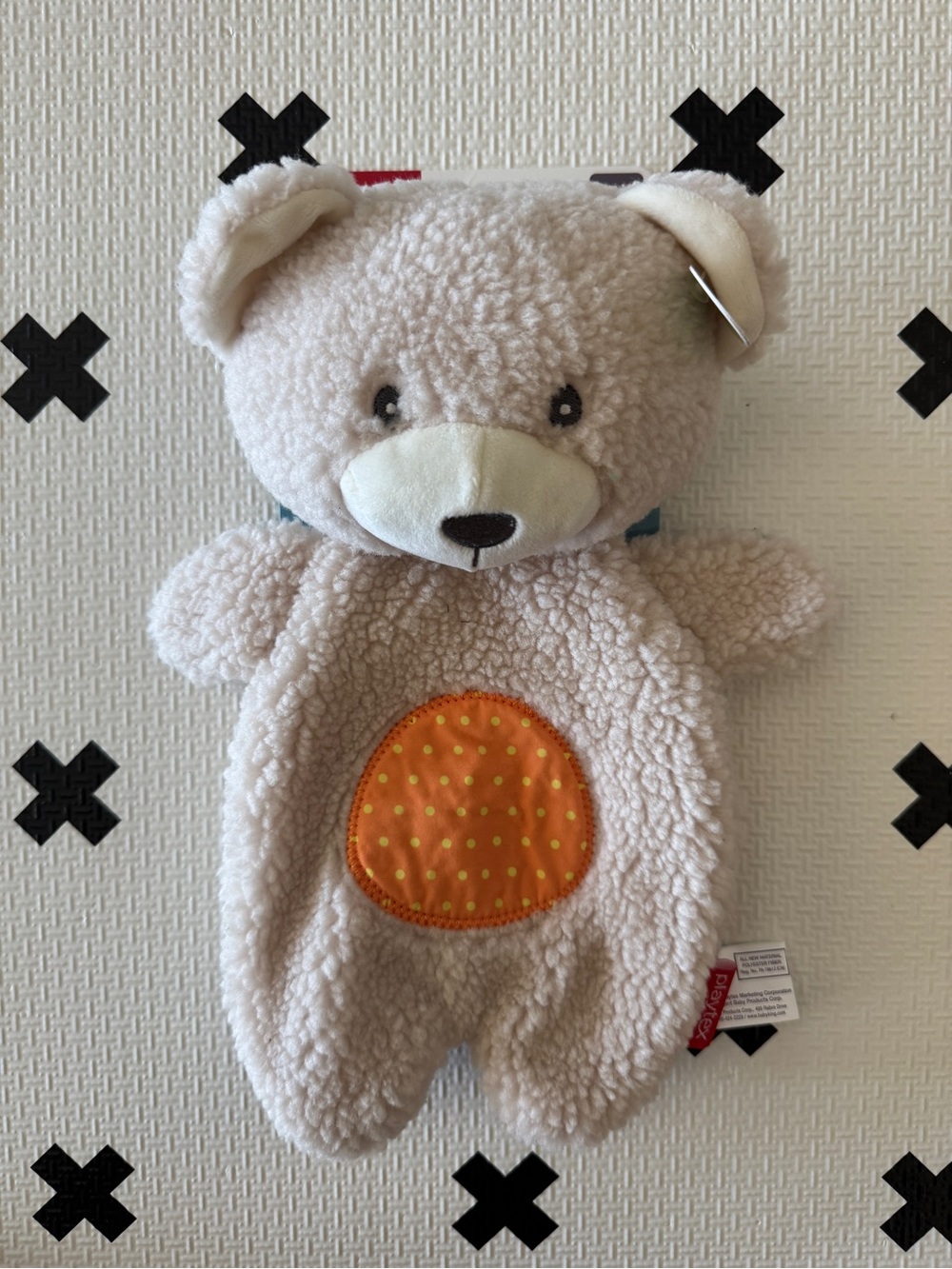 Playtex Baby plush baby toy bear with rattle and crinkle sounds 0+M